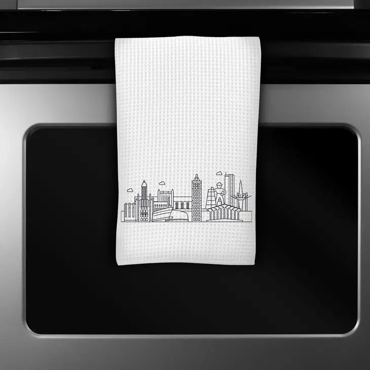 Tulsa Skyline Dishtowel