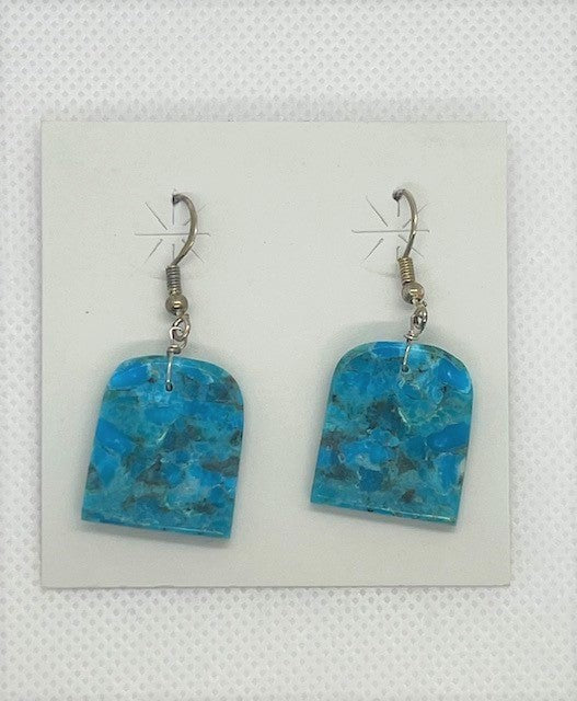 Turquoise Slab Earrings