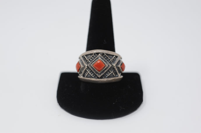 Sandcast Coral Ring