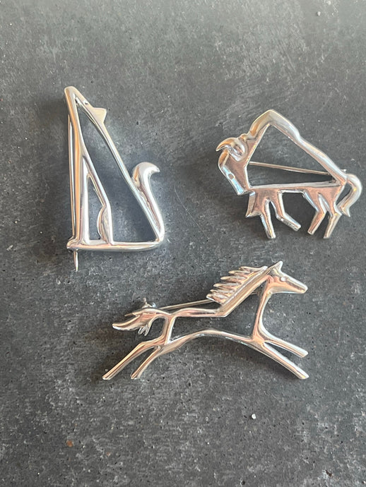 Silver Animal Pins- Assorted